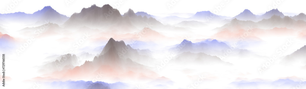 clouds and mountains
