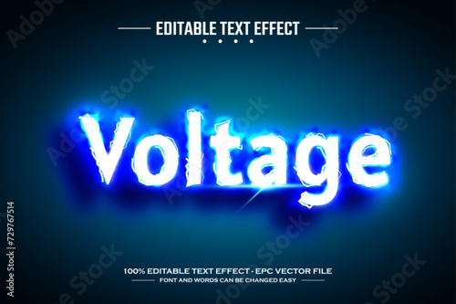 Voltage 3D editable text effect template