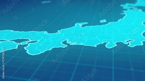 北海道～沖縄まで移動後日本地図全体