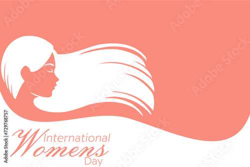 Vector 8 march background international happy womens day silhuette vector