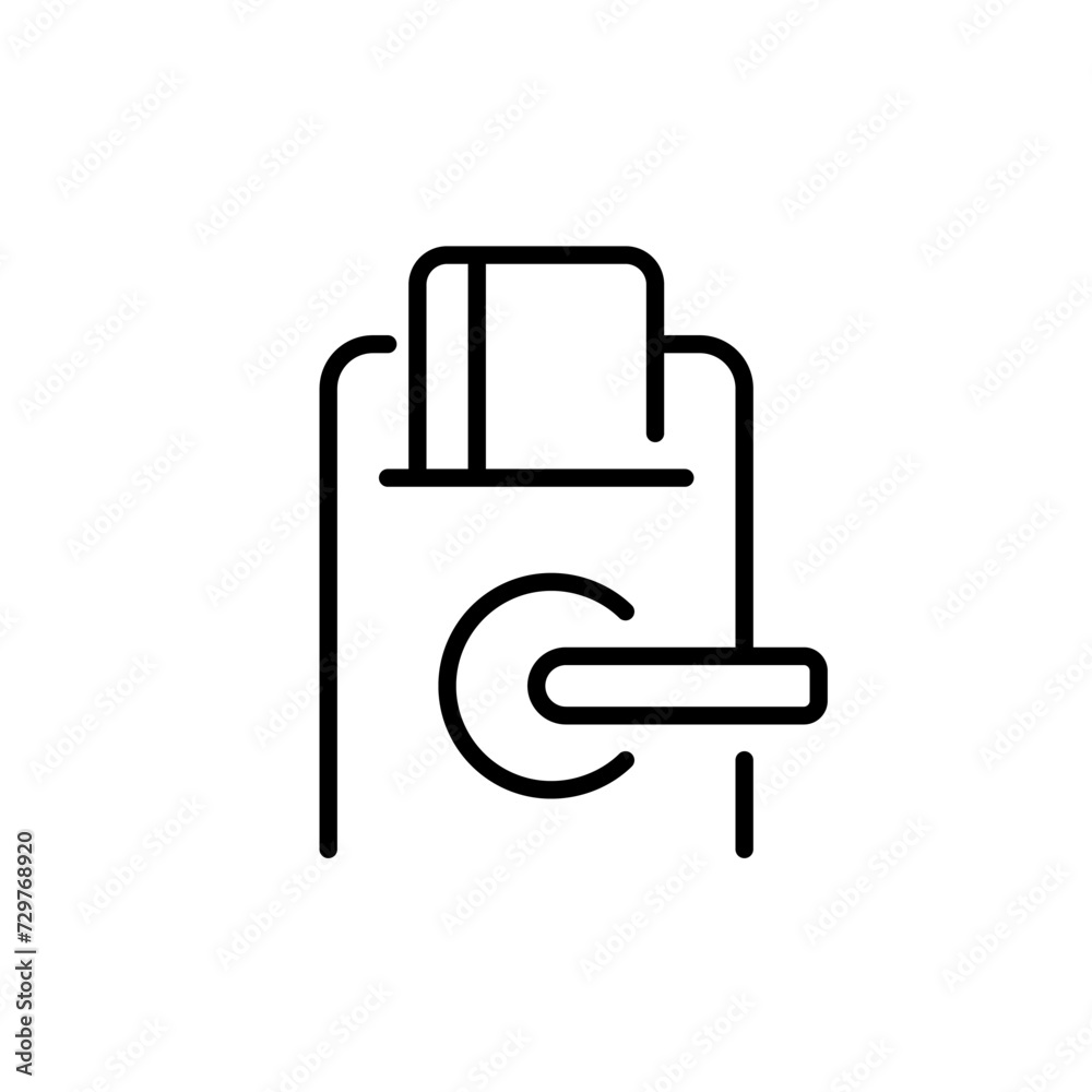 Key card inserted into hotel lock. Pixel perfect icon Key card inserted into hotel lock. Pixel perfect icon