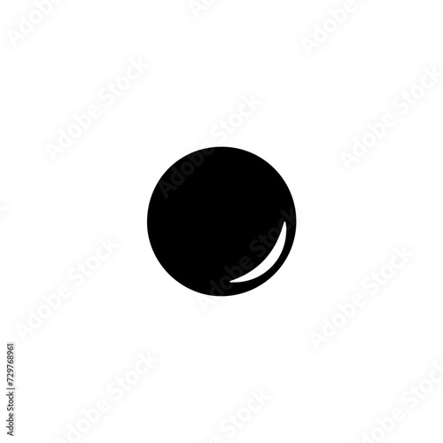 Billiard Ball Plain Logo Monochrome Design Style