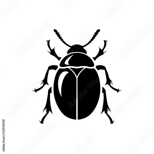 Bug Logo Monochrome Design Style