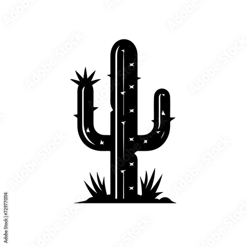 Cactus Logo Monochrome Design Style photo
