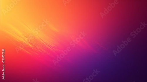 Gradient background from blazing orange to deep purple.