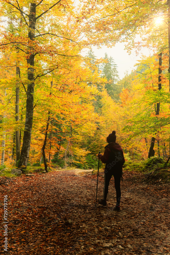 escursionista foliage autunno