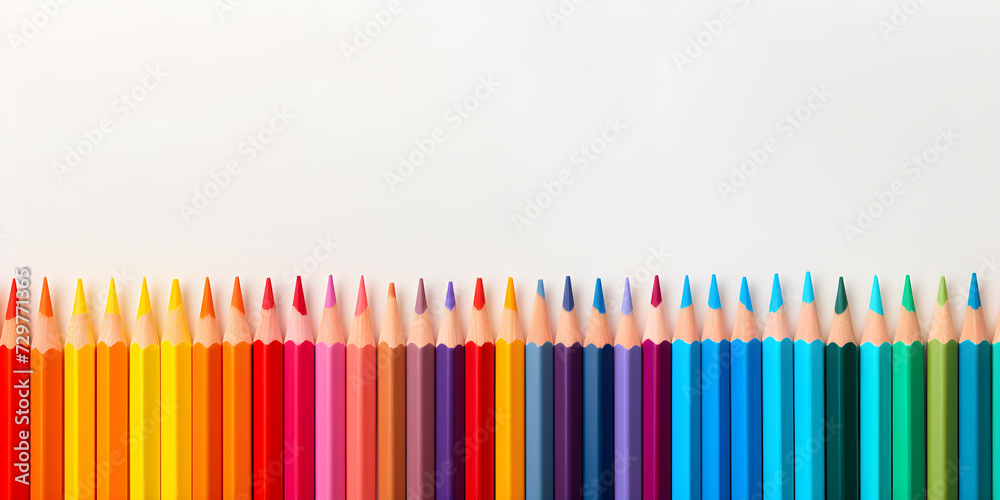 DEIB Diversity, Equity, inclusion, and Belonging concept with colorful pencils.