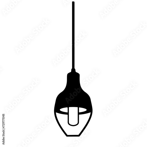 Ceiling Lamps Logo Monochrome Design Style