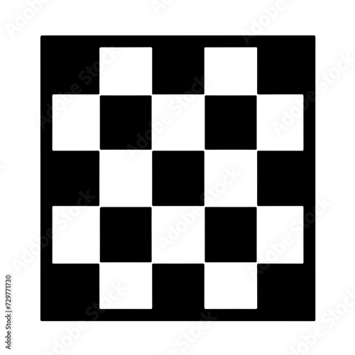 Checkered Rectangle Frame Logo Monochrome Design Style