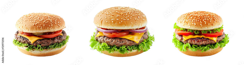 Collection of PNG. Hamburger isolated on a transparent background. Collection of PNG. Hamburger isolated on a transparent background.