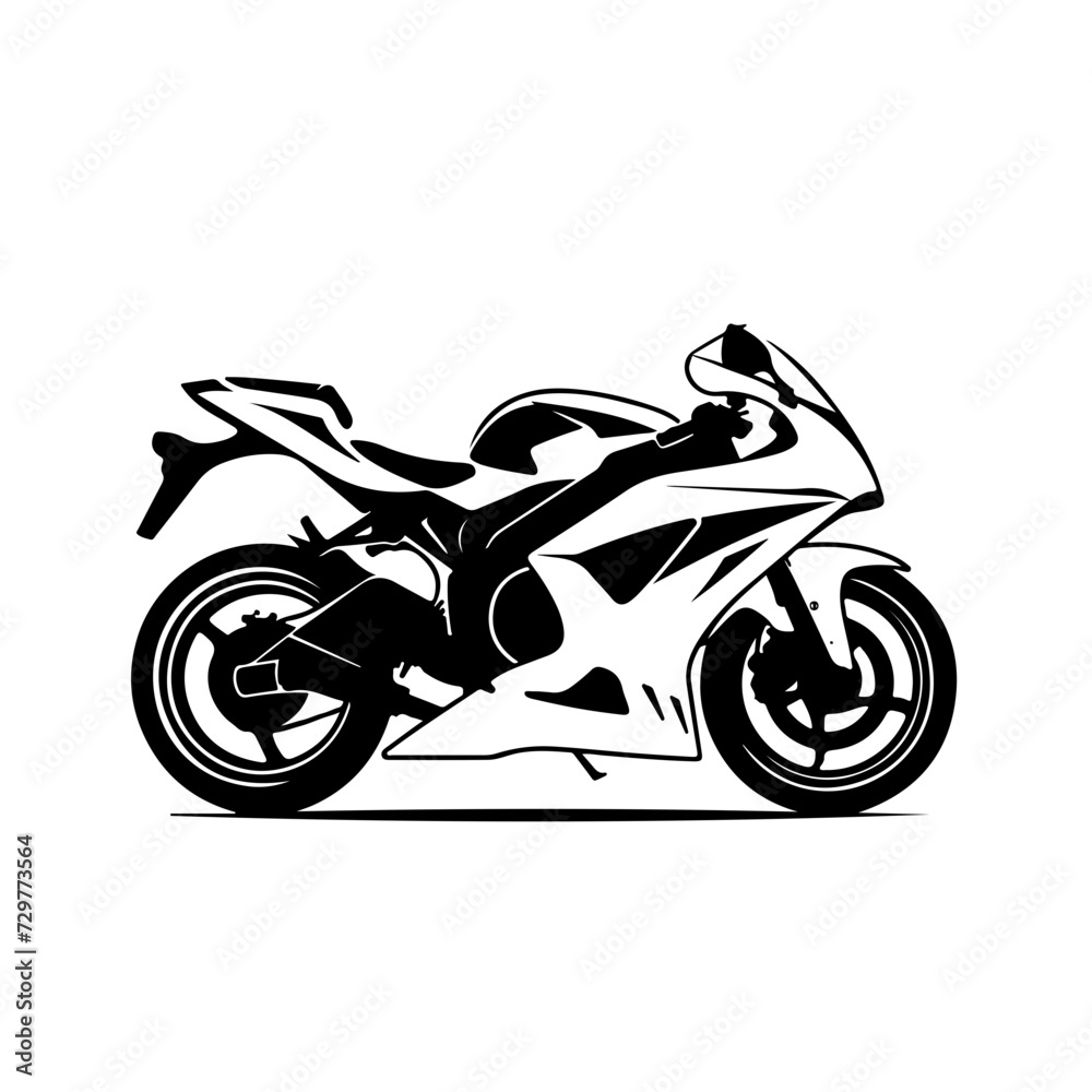 Cool Motorcycle Logo Monochrome Design Style