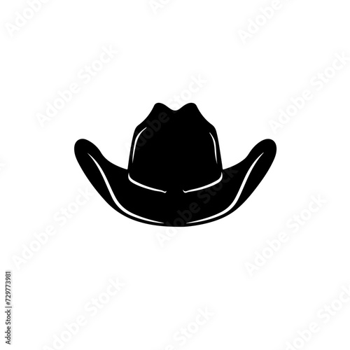 Cowboy Hat Logo Monochrome Design Style