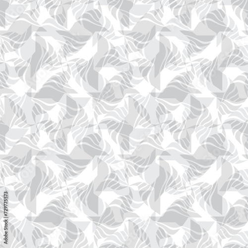 Monochrome abstract seamless pattern background © nala