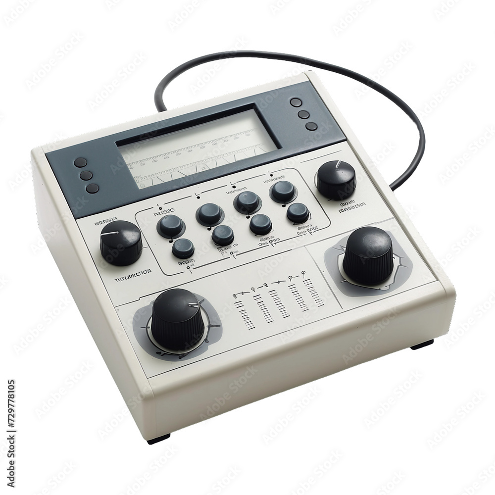 Fototapeta premium Audiometer, transparent background, isolated image, generative AI