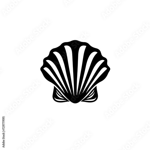 seashell Logo Monochrome Design Style