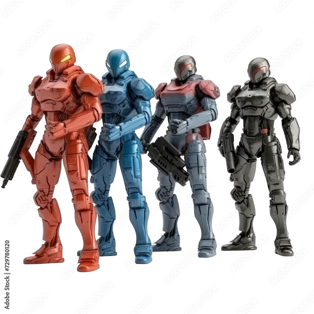 Naklejka premium Action Figures PNG Cutout, Generative AI