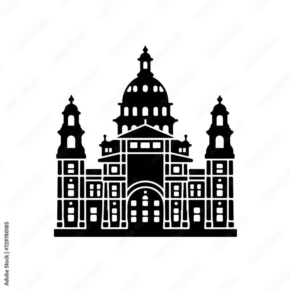 Texas Architecture Logo Monochrome Design Style