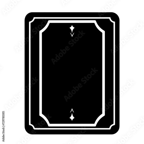 Trading Card Empty Template Logo Monochrome Design Style photo