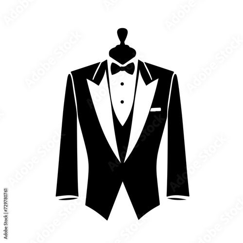 Tuxedo Logo Monochrome Design Style photo