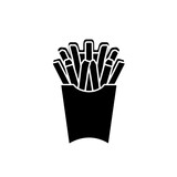 Waffle Fries Logo Monochrome Design Style