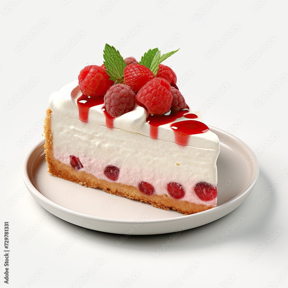 Illustration slices of cheese cake isolated in white background Illustration slices of cheese cake isolated in white background