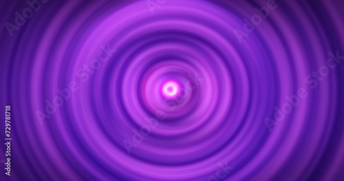 Abstract background of bright purple glowing energy magic radial circles of spiral tunnels made of lines