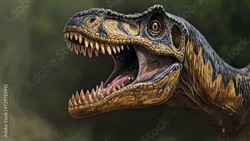 A rare and wellpreserved fossil of a Heterodontosaurus the only known dinosaur with a beaklike jaw and distinctively different teeth. photo