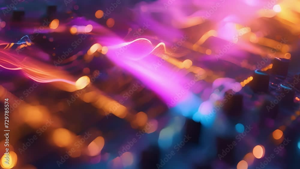 A visual journey through the inner workings of a synthesizer revealing mesmerizing layers of plasma waves.