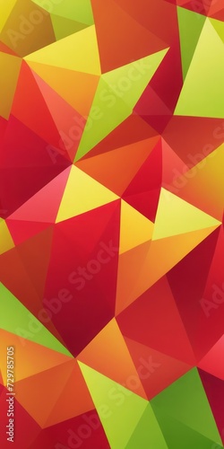 Crystalline Shapes in Red and Chartreuse