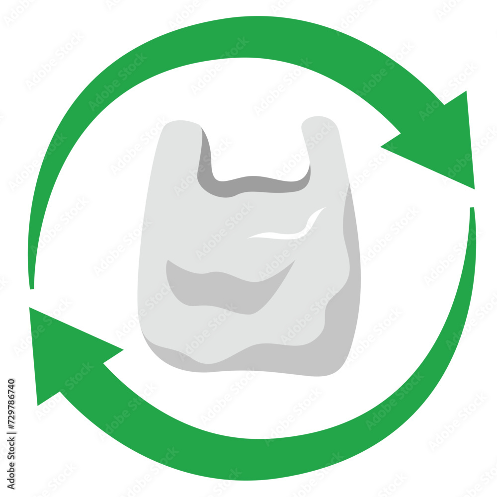 Recycle Plastic Bag Illustration