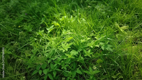 Lush Green Grass Meeting Earthen Soil