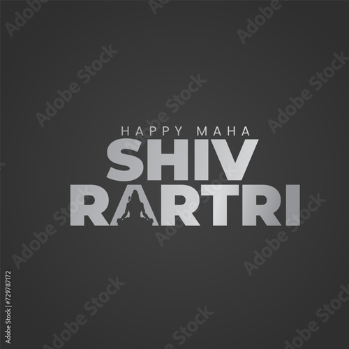 Happy Maha Shivratri Festival, Creative Creative Lord Shiva Shivratri, Indian Festival, 3D Illustration.