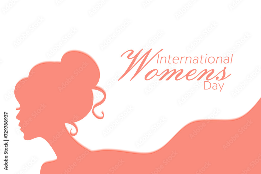 Vector 8 march background international happy womens day silhuette vector