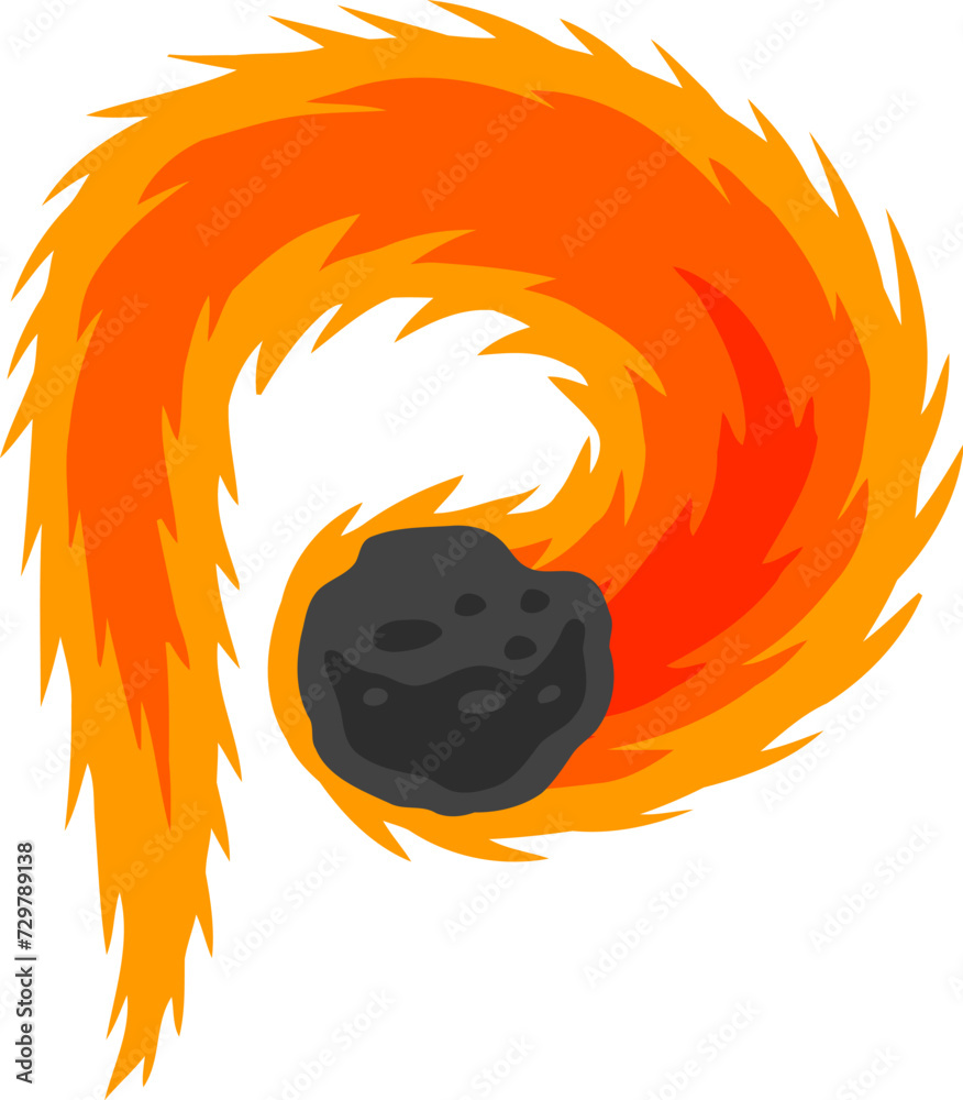 Comet Letter Alphabet Vector P