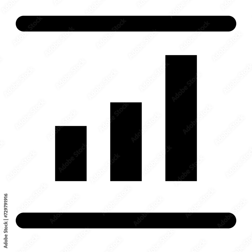Growing bar graph icon sets