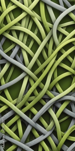 Knotted Shapes in Olive Gray
