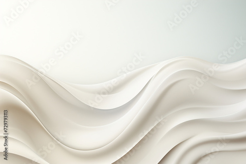 Closeup of rippled white satin fabric texture background. © Anayat