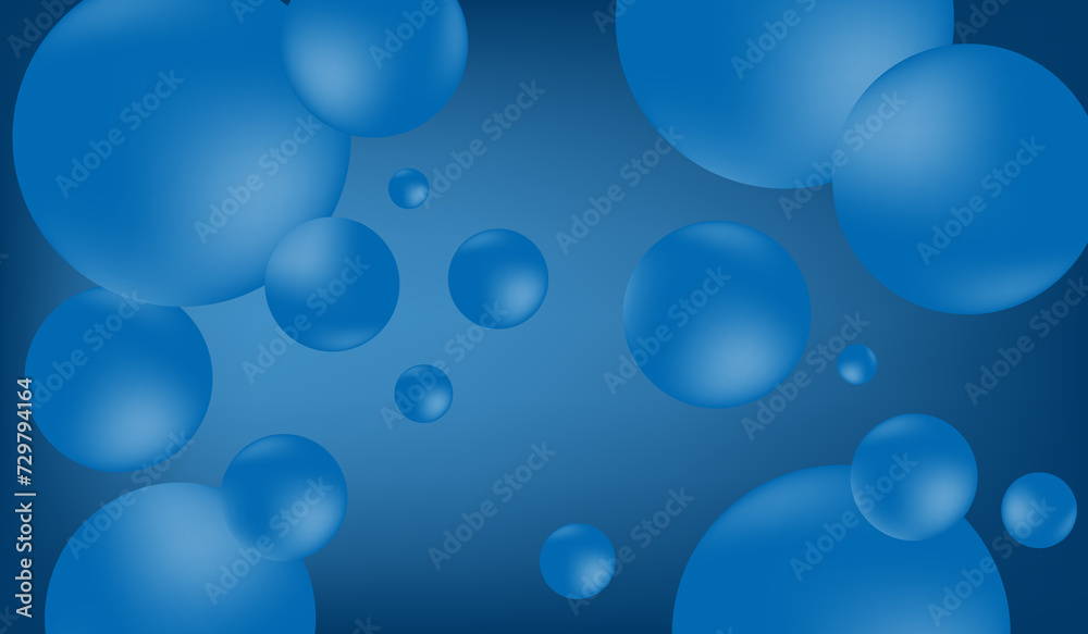 blue background with bubbles, blue abstract, gradient