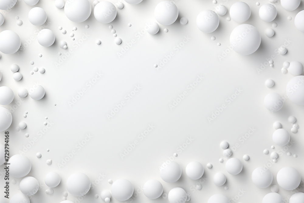 Fototapeta premium White abstract background with balls. 3d rendering, 3d illustration.