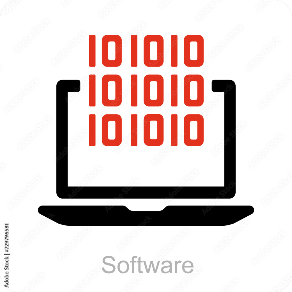 Software and program icon concept Software and program icon concept