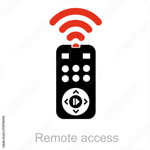 Remote access and signals icon concept