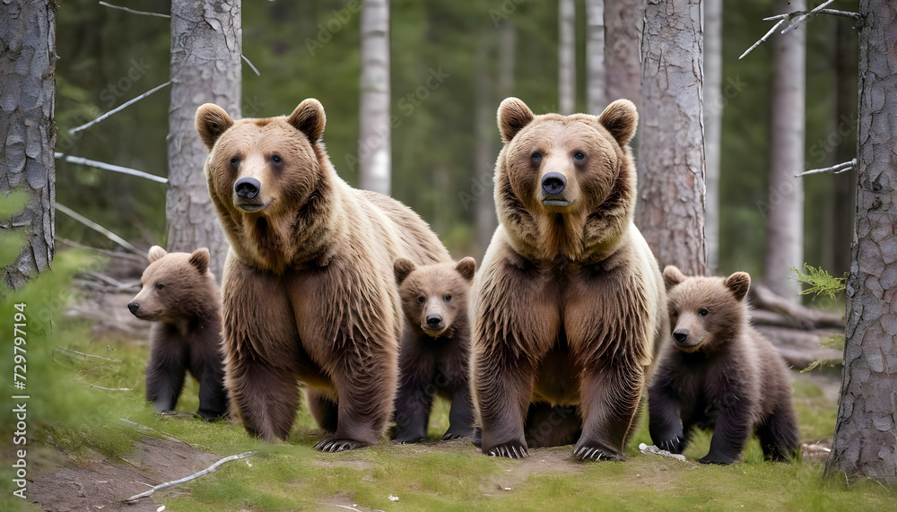 Obraz premium brown bear cubs