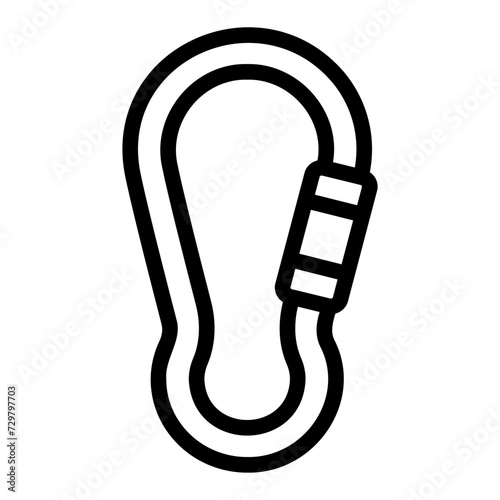 carabiner outline icon
