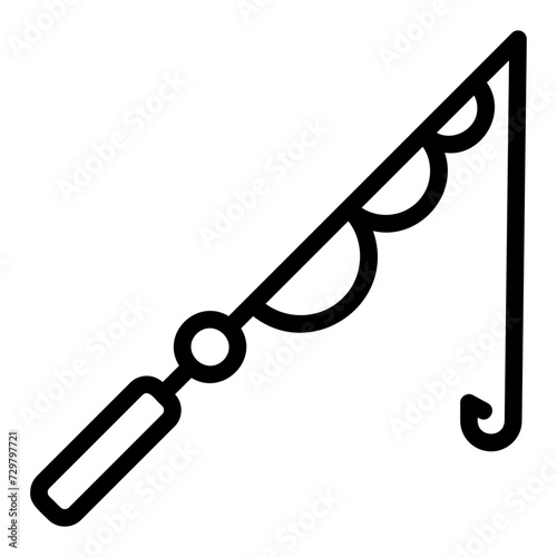 fishing rod outline icon