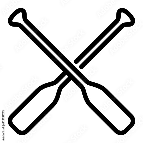 oars outline icon