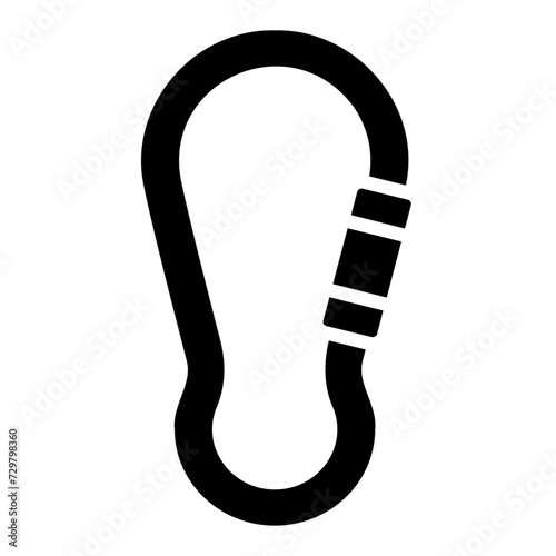 carabiner glyph icon