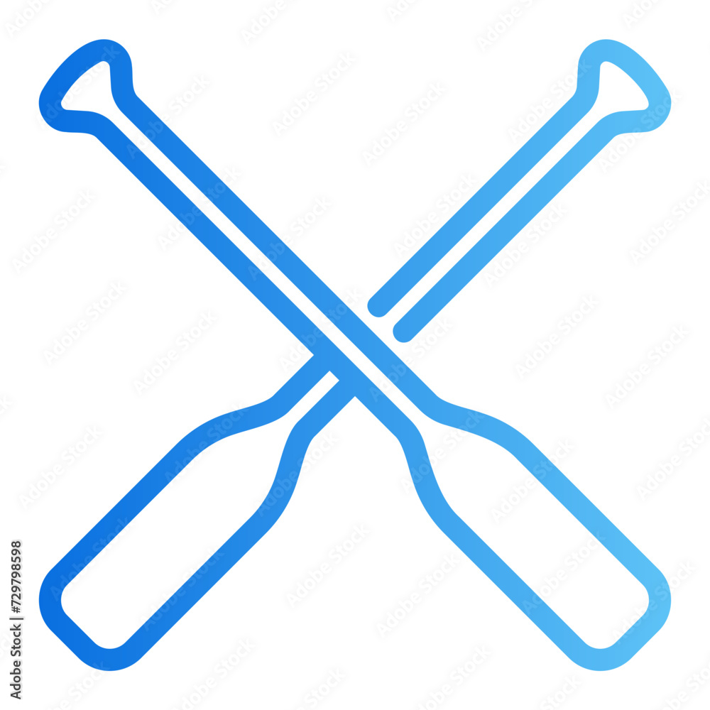 Fototapeta premium oars gradient icon