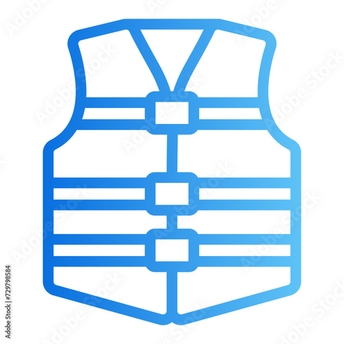 life vest gradient icon