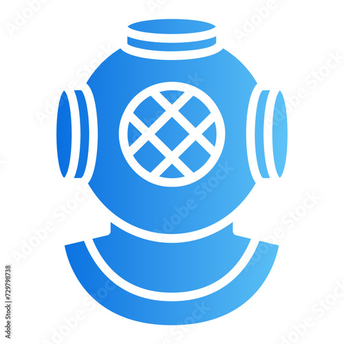 diving helmet gradient icon