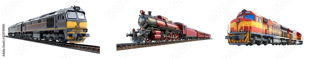Collection of PNG. Train isolated on a transparent background. Collection of PNG. Train isolated on a transparent background.